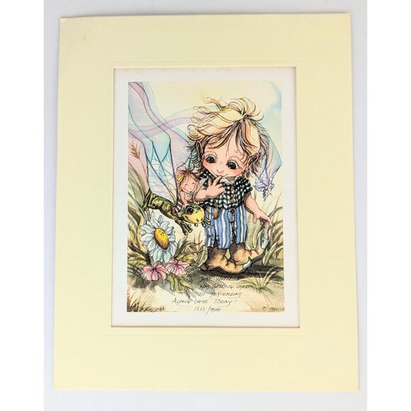 Pair of Limited Edition 1981 Jody Bergsma Lithographs Signed Vintage Cottagecore - Picture 4 of 10
